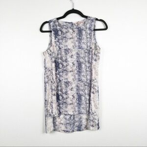 PHILOSOPHY Snake‎ Skin Sheer Sleeveless Tank XS